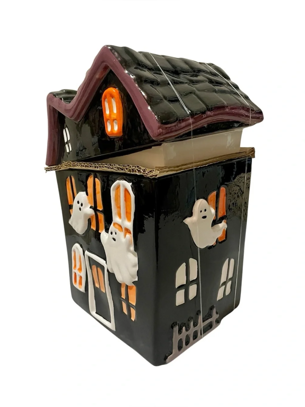 Halloween Ceramic Haunted House Treat Jar, Food Storage